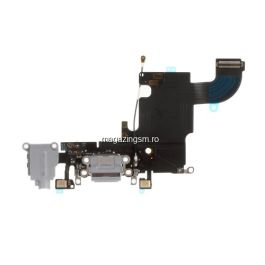 Banda Flex Conector Incarcare Si Jack Audio Apple iPhone 6s Gri Inchis