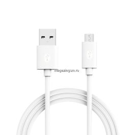 Cablu Date Samsung Galaxy J8 MicroUSB 40cm Alb