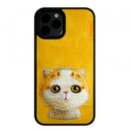 Husa telefon NIMMY iPhone 12 / 12 Pro TPU din textil Galbena