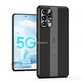 Husa telefon Samsung Galaxy A52 / A52 5G cu spate metalic Neagra
