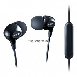 Casti in-ear Philips SHE3555BK/00, microfon, Negru