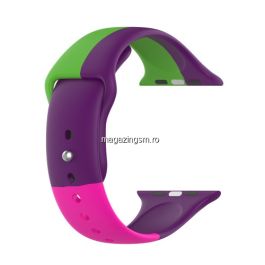 Curea Apple Watch Series 4 / 5 / 6 SE 44mm Series 1 / 2 / 3 42mm Silicon Multicolora