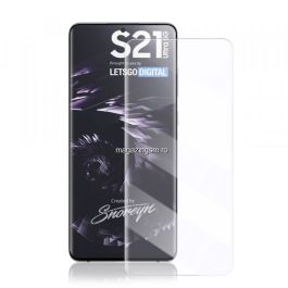 Folie de protectie MOCOLO Tempered Glass cu acoperire completa UV pentru Samsung Galaxy S21 Ultra 5G Transparenta