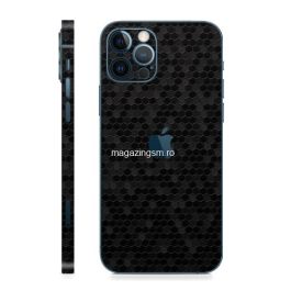 Folie Protectie Skin Spate iPhone 12 Pro Neagra