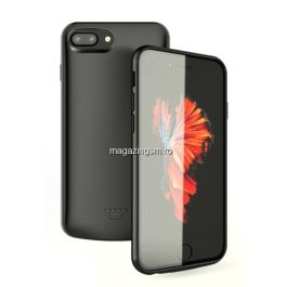 Husa Acumulator Extern iPhone 7 Plus/ 8 Plus Power Bank 5500mAh Neagra