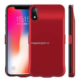 Husa Acumulator Extern Power Bank 5200mAh iPhone XS / X Rosie