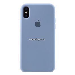 Husa iPhone X Silicon Albastru Deschis