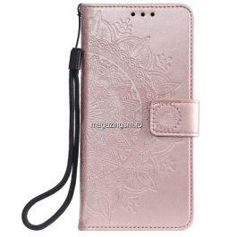 Husa Samsung Galaxy A20e Flip Cu Stand Roz Aurie