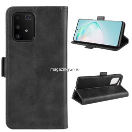 Husa Samsung Galaxy A91 / M80S / S10 Lite Flip Cu Stand Neagra