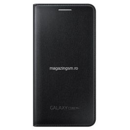 Husa Samsung Galaxy Core 4G EF-WG386BBEGEU Flip Cu Stand Neagra
