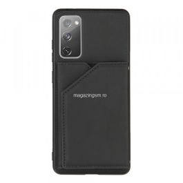 Husa Samsung Galaxy S20 FE / S20 FE 5G Cu Stand Si Buzunar Pentru Carduri Negru