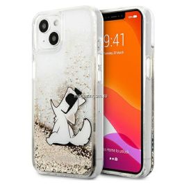 Husa Telefon iPhone 13 Dura Cu Sclipici Aurie