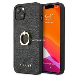 Husa Telefon iPhone 13 Guess Dura Cu Popsocket Tip Inel Neagra