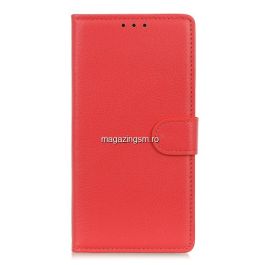 Husa Telefon Motorola One Fusion Plus Flip Cu Stand Rosie