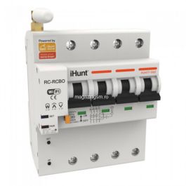 iHunt Home WIFI Smart Metering Leakage Circuit Breaker 4P 40A - Siguranta automata inteligenta cu contorizare