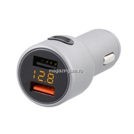 Incarcator Auto Tellur CCY3 5,4A 2xUSB+Type-C Argintiu