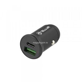 Incarcator auto Tellur FCC7 PD60W QC30W Negru