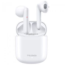 Mcdodo Casti Teana Series TWS True Wireless Bluetooth cu Carcasa Incarcare White (waterproof)