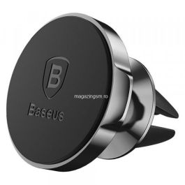 SUPORT AUTO Baseus Small Ears, fixare grila ventilatie, unghi reglabil, negru