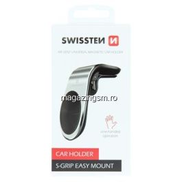 Suport Telefon Auto Magnetic Samsung LG Allview Asus iPhone Huawei Argintiu