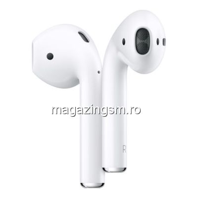 Casti Bluetooth Apple AirPods 2 Carcasa Incarcare Albe