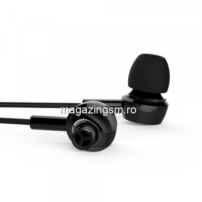 Casti USAMS EP-12 Cu Mufa Jack 3,5mm Si Microfon Negre