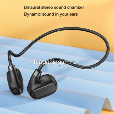 Casti Wireless Bluetooth Sport Negre