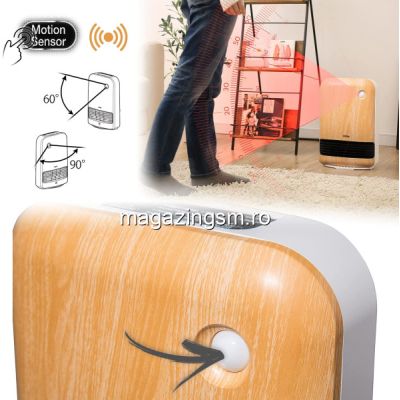 Convector Ohyama Ceramic Fan Heater JCH-15TD4, 1500 W. 3 Moduri de incalzire, Light Wood