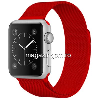 Curea Apple Watch Series 4 / 5 / 6 SE 44mm Series 1 / 2 / 3 42mm Magnetica Rosie