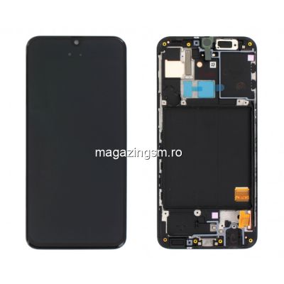 Display Samsung Galaxy A40 Compatibil TFT cu RAMA Negru