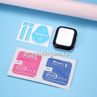 Folie Protectie Sticla RURIHAI Apple Watch 5 / 4 44mm Acoperire Completa Neagra