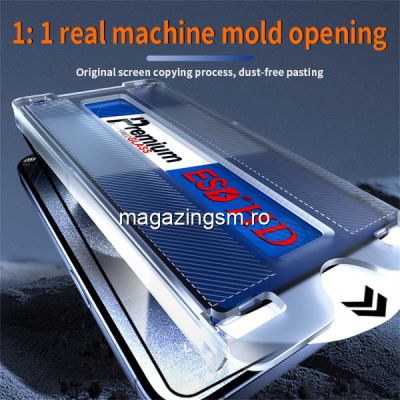 Folie Sticla iPhone 15 Pro Max Instalare Rapida Transparenta
