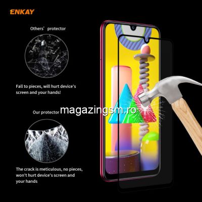 Folie Sticla Samsung Galaxy M31 / Galaxy M21 Protectie Display Acoperire Completa Neagra