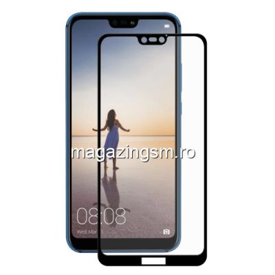 Geam Folie Sticla Protectie Display Huawei P20 Lite / Nova 3e Acoperire Completa Negru