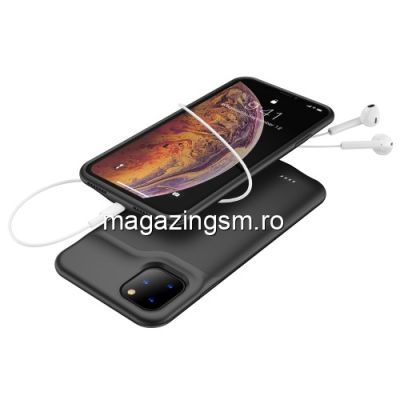 Husa Acumulator Extern iPhone 11 Pro Power Bank 5200mAh Negru