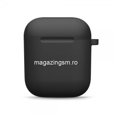 Husa Carcasa Casti Apple AirPods 2019 Neagra