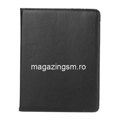 Husa Flip Cu Stand iPad 2 3 4 Piele PU Si Rotatie 360 Grade Neagra