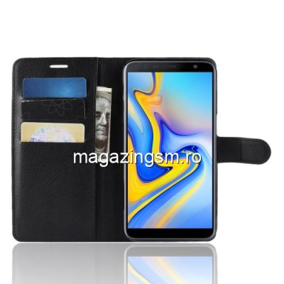 Husa Flip Cu Stand Samsung Galaxy J6 Plus J610 2018 Neagra