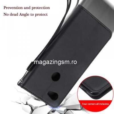 Husa Google Pixel 3A Flip Cu Stand Neagra