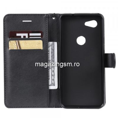 Husa Google Pixel 3A Flip Cu Stand Neagra
