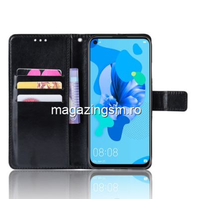Husa Huawei P20 Lite 2019 / Nova 5i Flip Cu Stand Neagra