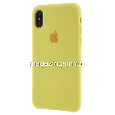 Husa iPhone XS Silicon Galbena