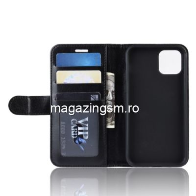 Husa Telefon iPhone 11 Pro Flip Cu Stand Neagra