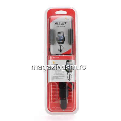 Incarcator Suport Auto Handsfree Si Emitator FM iPhone 5s 5c 5 iPod Touch 5