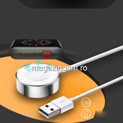 Incarcator Wireless Ceas Apple Alb