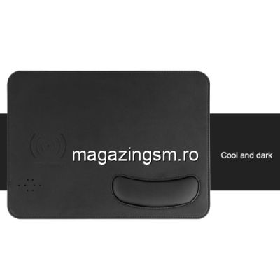 Incarcator Wireless Sony Xperia XZ2 Tip Mouse Pad 2-in 1 Negru