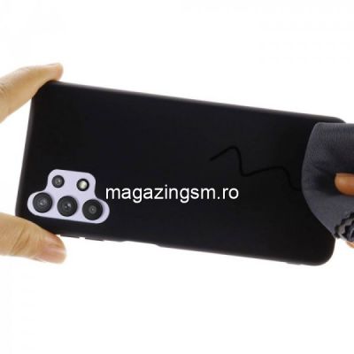Lemontti Husa Silicon Silky Samsung Galaxy A32 4G Negru