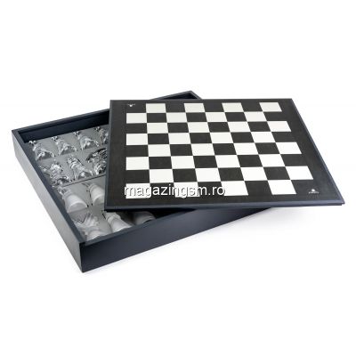 Set Joc Sah de petrecere cu shoturi THE GLASS KNIGHTS, Gri