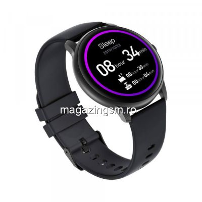 Smartwatch Xiaomi IMILAB KW66, ecran curbat 3D, Negru