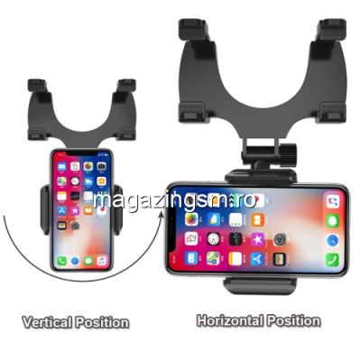Suport Telefon Auto Pentru Oglinda Retrovizoare Huawei Mate 20 Negru